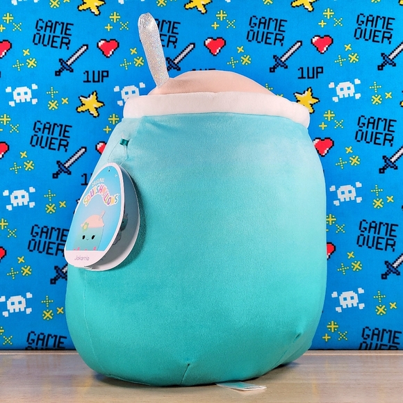 Squishmallow Jakarria the Blue Boba Tea 11" Ultrasoft Stuffed Food Plush NWT - Picture 5 of 12